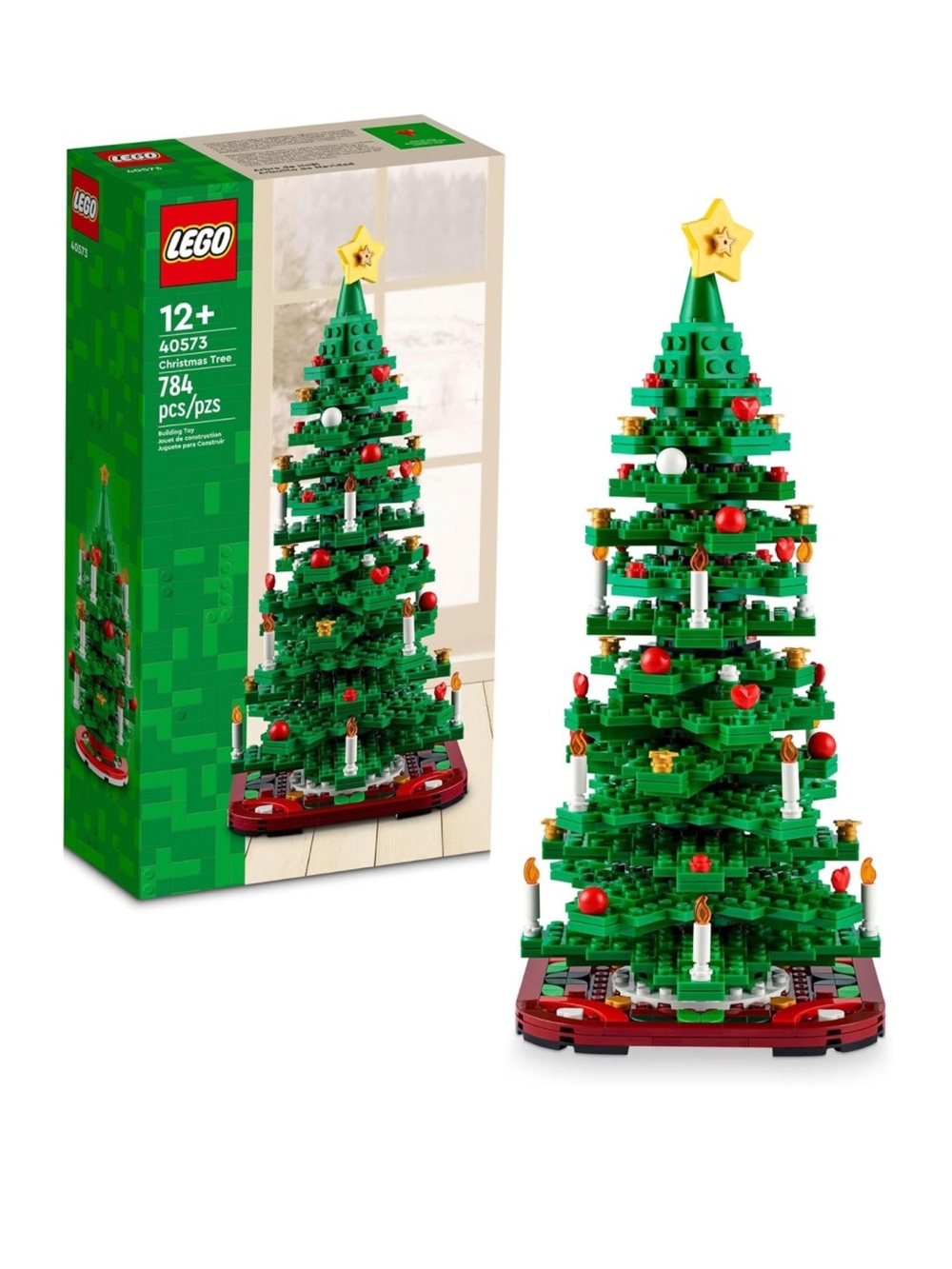 LEGO Christmas Tree Building Set # 40573 with Ornaments & Yellow Star *NEW*